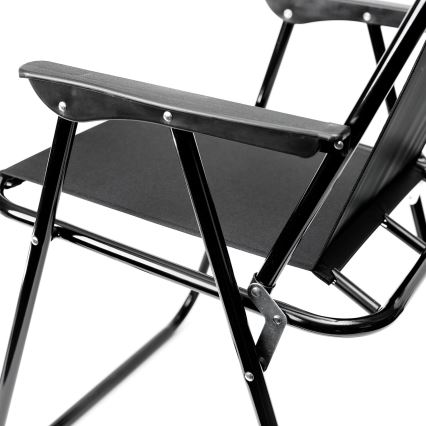 Klappbarer Campingstuhl schwarz