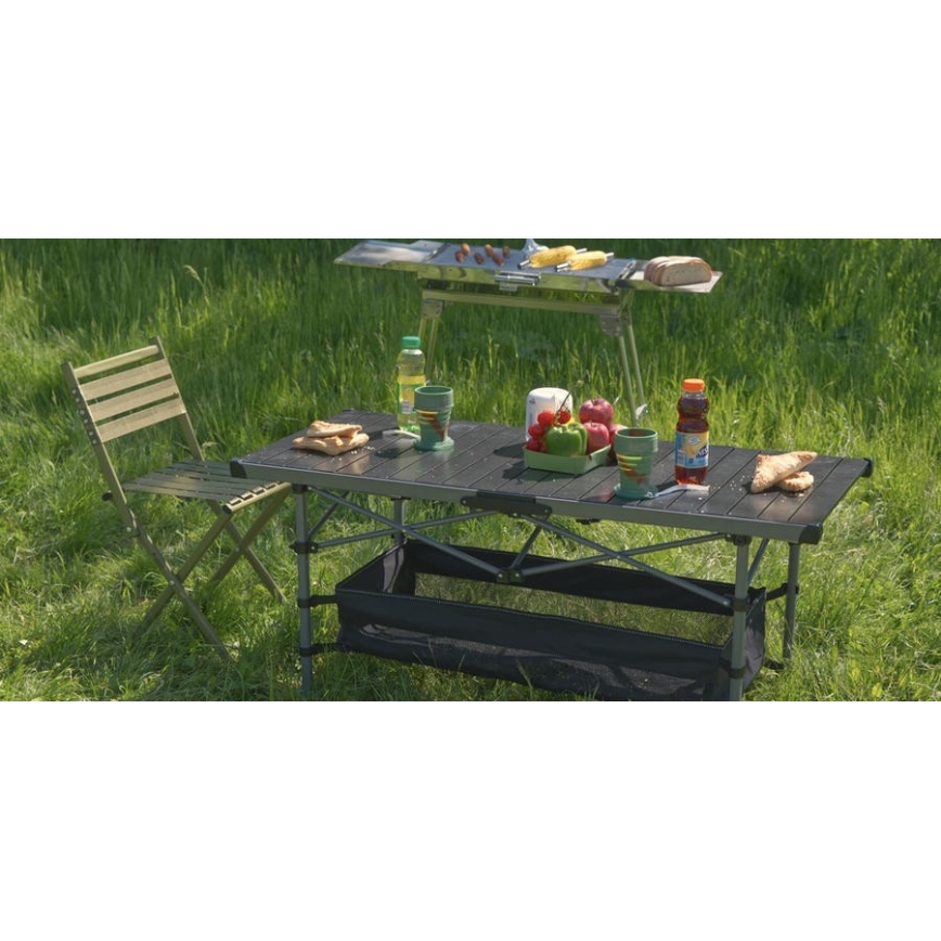 Klappbarer Campingtisch 123x55cm anthrazit