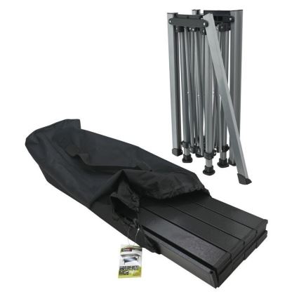 Klappbarer Campingtisch 123x55cm anthrazit