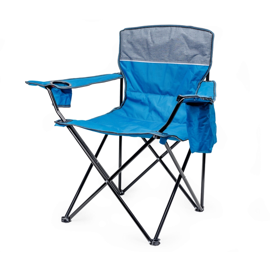 Klappbarer Campingtisch + 2x Stuhl blau