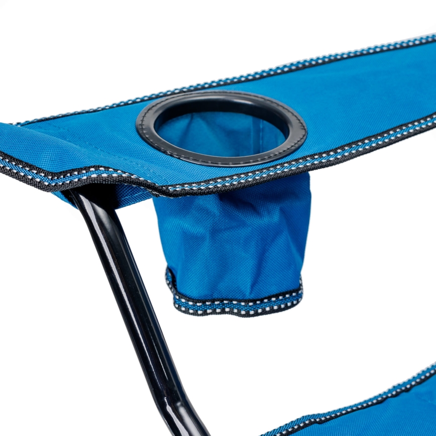 Klappbarer Campingtisch + 2x Stuhl blau