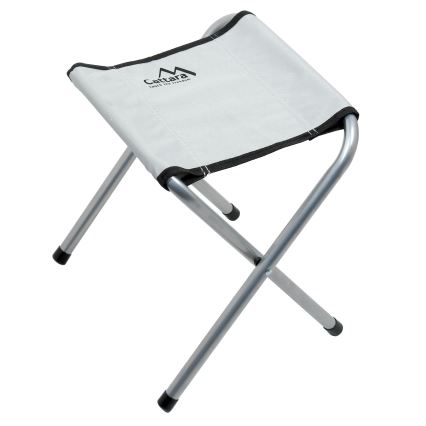 Klappbarer Campingtisch + 4x Stuhl weiß/matt Chrom