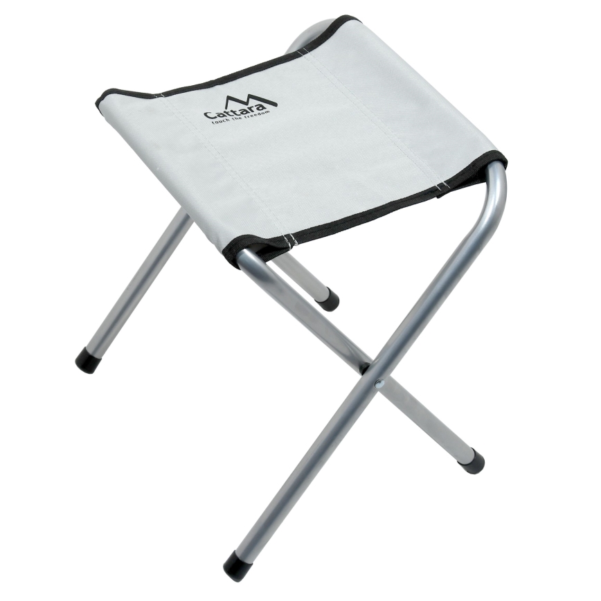 Klappbarer Campingtisch + 4x Stuhl weiß/matt Chrom