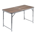 Klappbarer Campingtisch braun/matt Chrom
