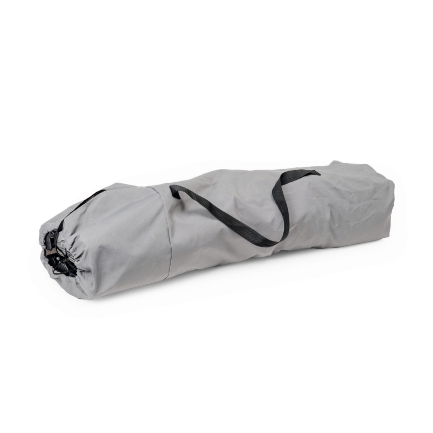 Klappbarer Campingtisch + Stuhl grau/blau