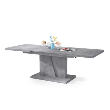 Klappbarer Couchtisch mit anhebbarer Platte NINO grau