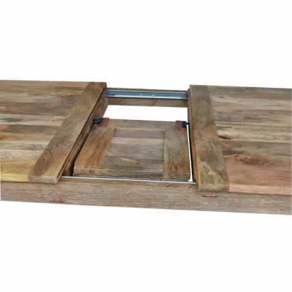 Klappbarer Esstisch HINA 180x90 cm Massivholz/Mangobaum