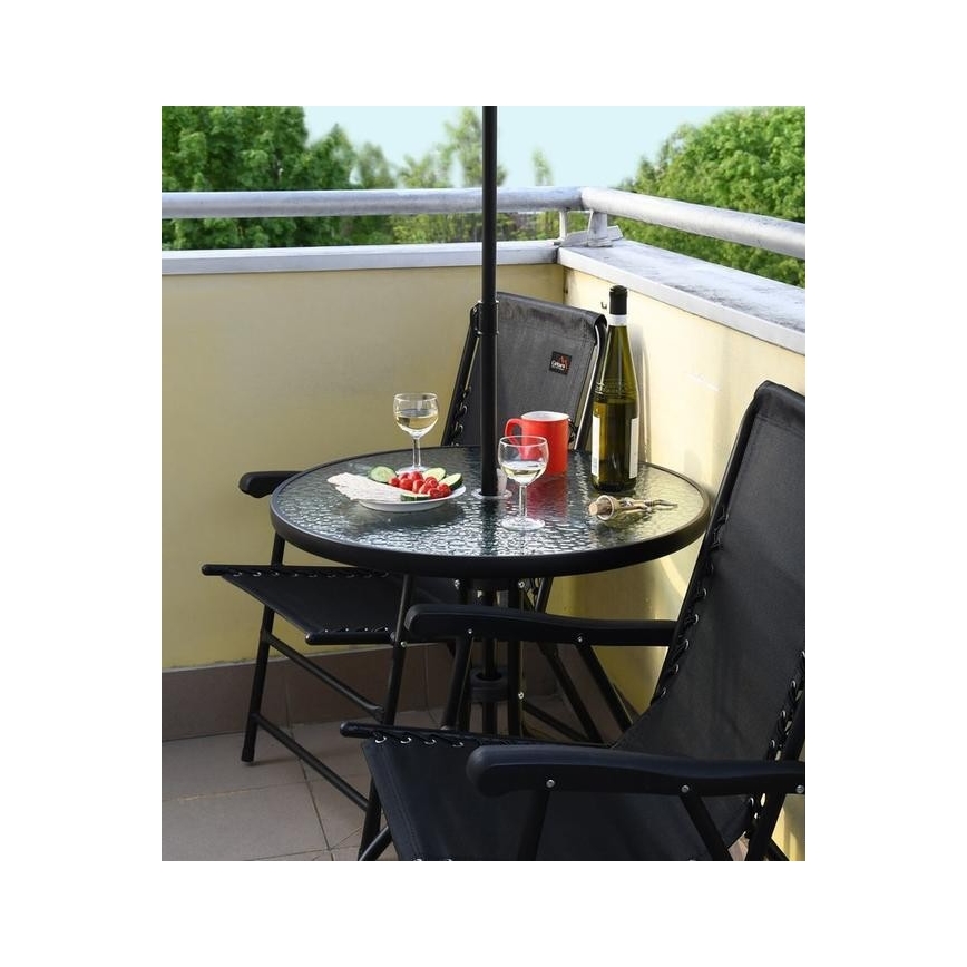 Klappbarer Gartenstuhl schwarz