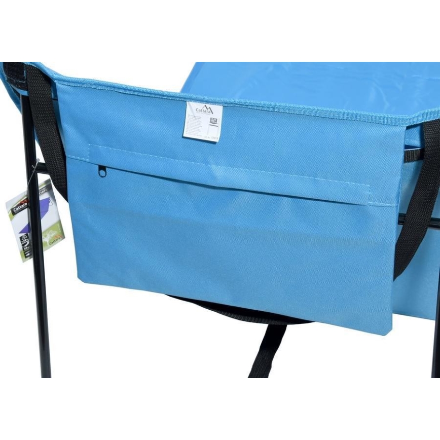 Klappbarer Liegestuhl blau 160x55 cm