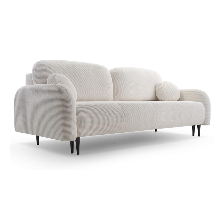 Klappbares Dreisitzer-Polstersofa CLOUDY cremefarben