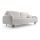 Klappbares Dreisitzer-Polstersofa CLOUDY cremefarben