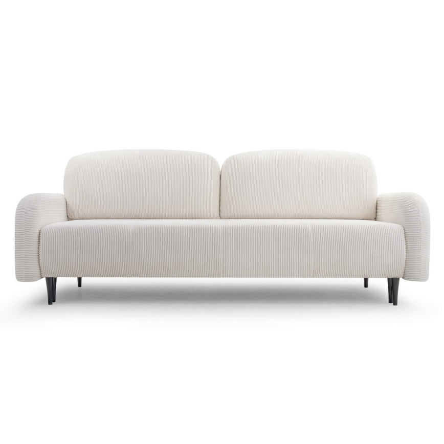 Klappbares Dreisitzer-Polstersofa CLOUDY cremefarben