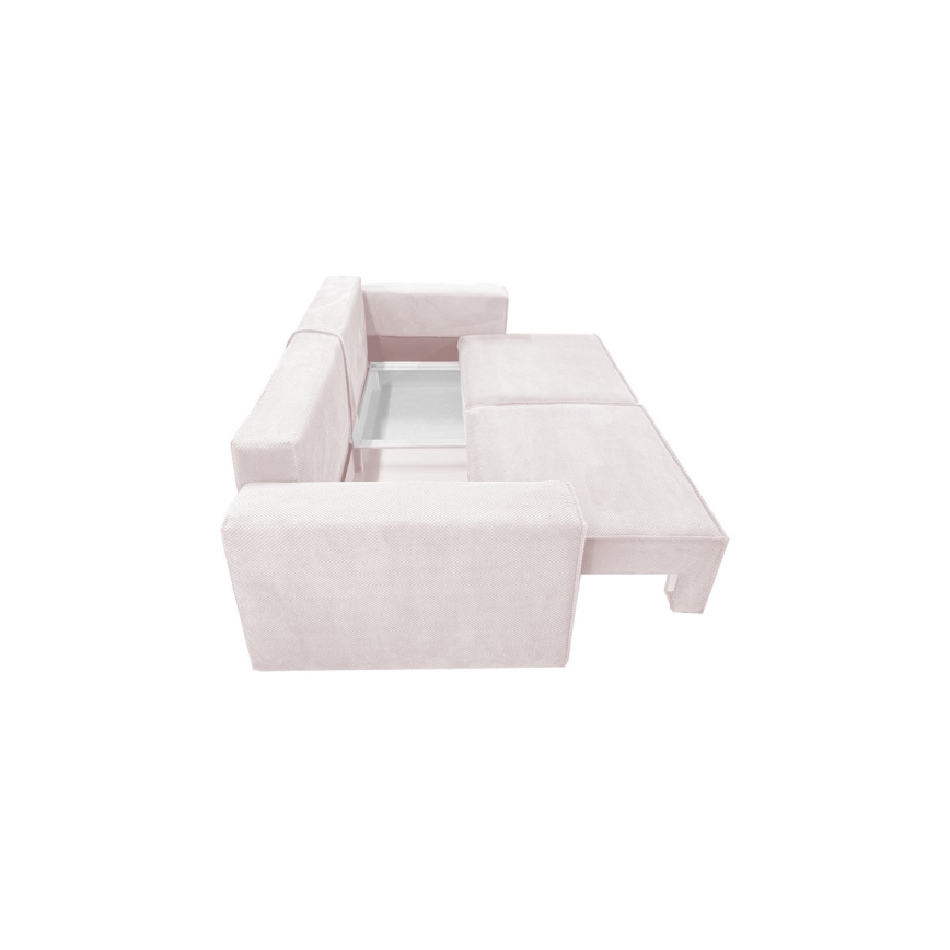 Klappbares Dreisitzer-Sofa mit Stauraum RONDA beige