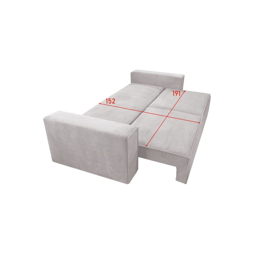 Klappbares Dreisitzer-Sofa mit Stauraum RONDA beige