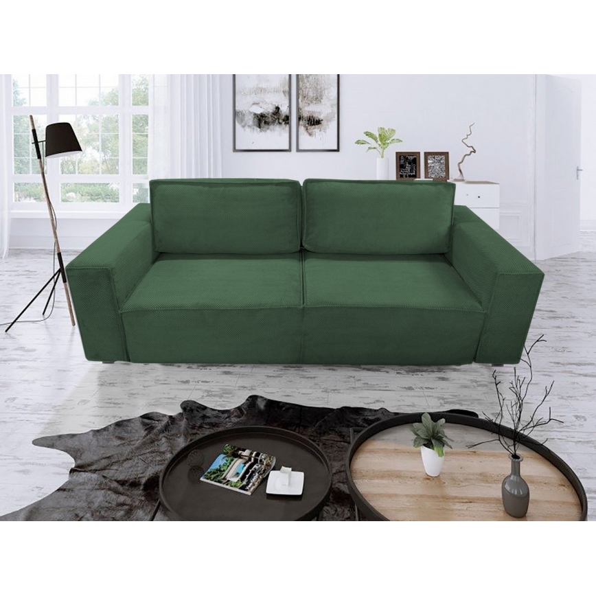 Klappbares Dreisitzer-Sofa mit Stauraum RONDA grün