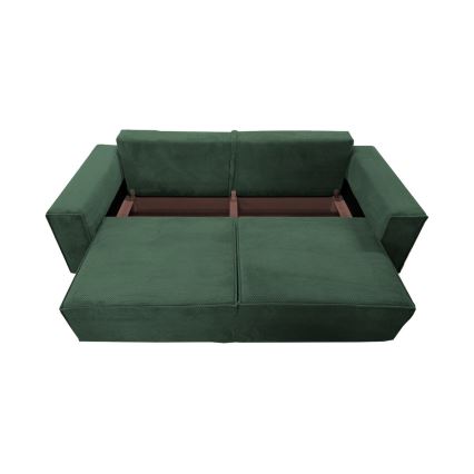 Klappbares Dreisitzer-Sofa mit Stauraum RONDA grün