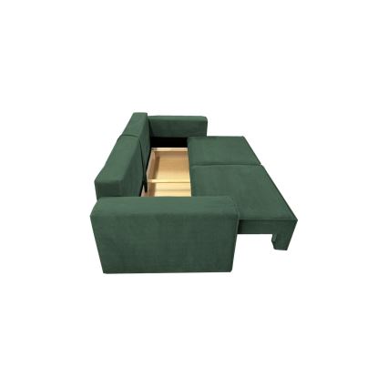 Klappbares Dreisitzer-Sofa mit Stauraum RONDA grün