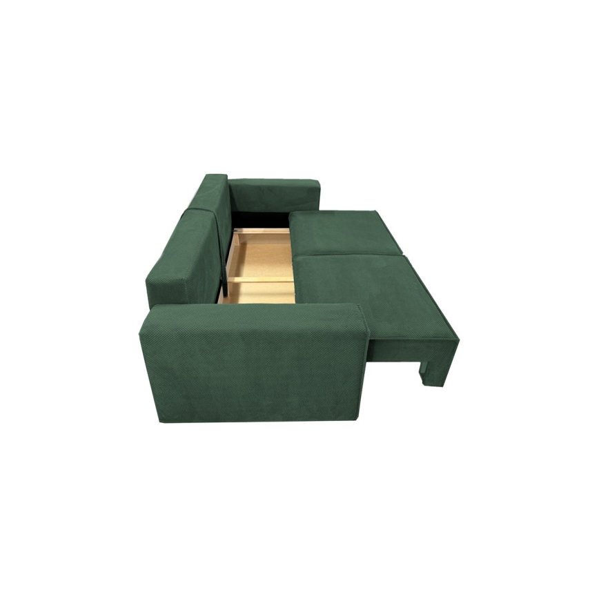 Klappbares Dreisitzer-Sofa mit Stauraum RONDA grün