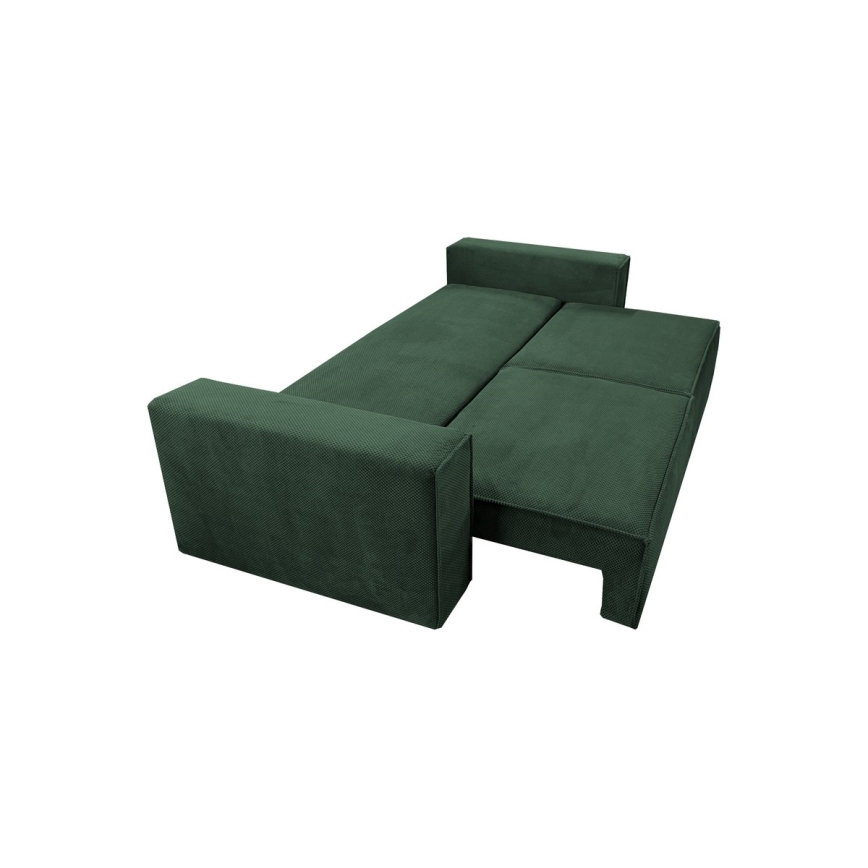 Klappbares Dreisitzer-Sofa mit Stauraum RONDA grün