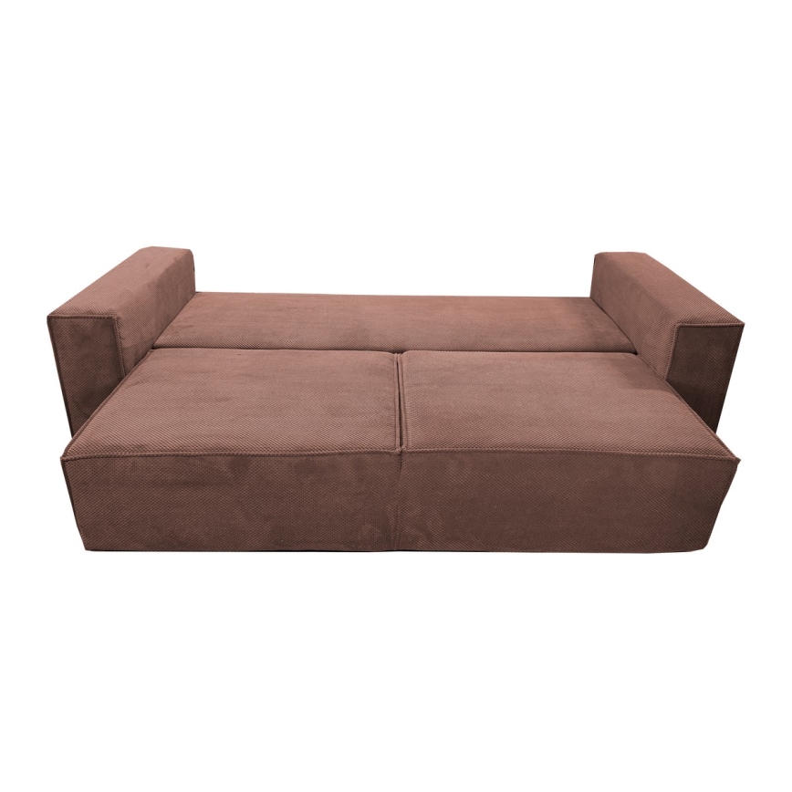 Klappbares Dreisitzer-Sofa mit Stauraum RONDA rot