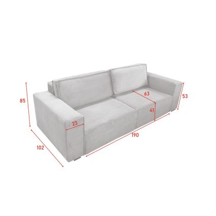 Klappsofa mit Stauraum RONDA beige