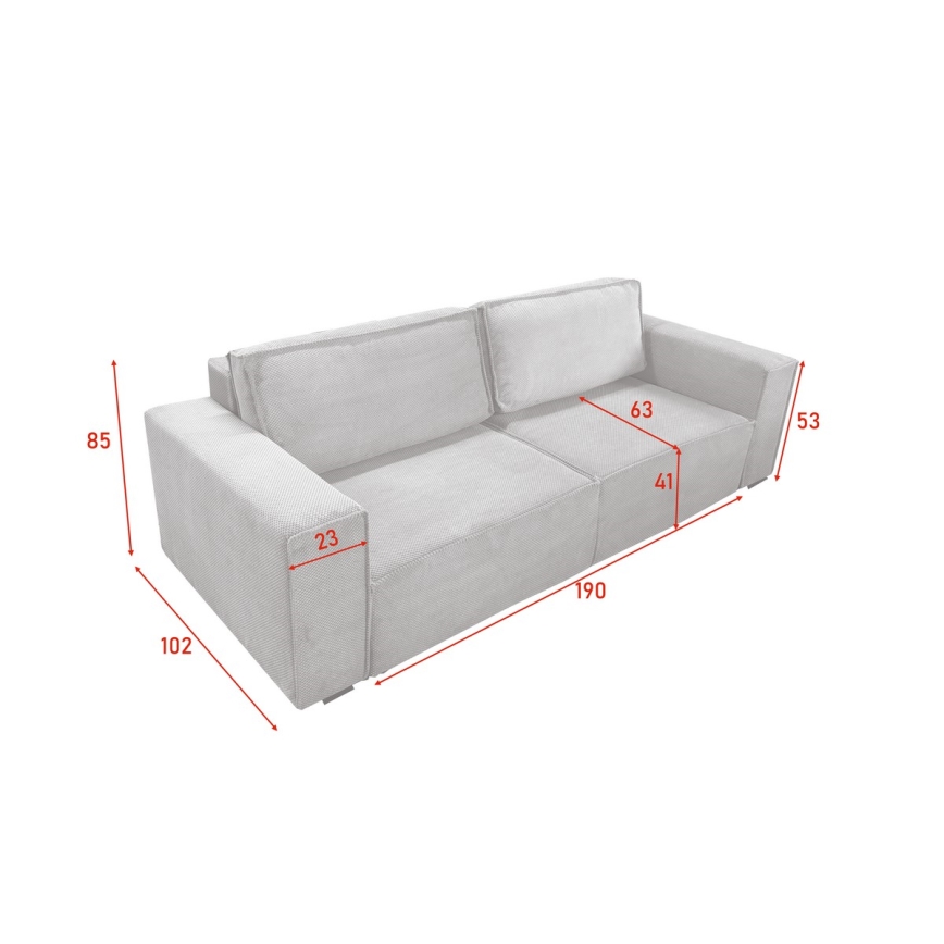Klappsofa mit Stauraum RONDA beige