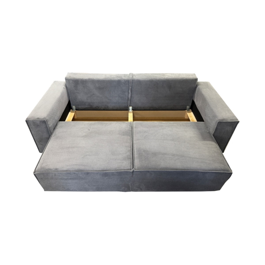 Klappsofa mit Stauraum RONDA grau