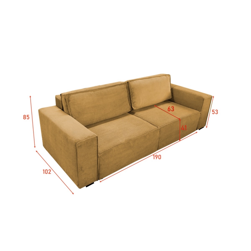 Klappsofa mit Stauraum RONDA orange