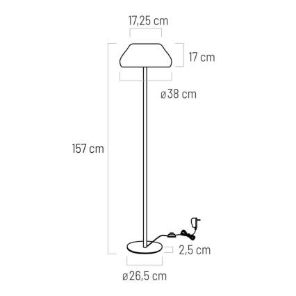 LED-Stehlampe LED/18W/230V weiß