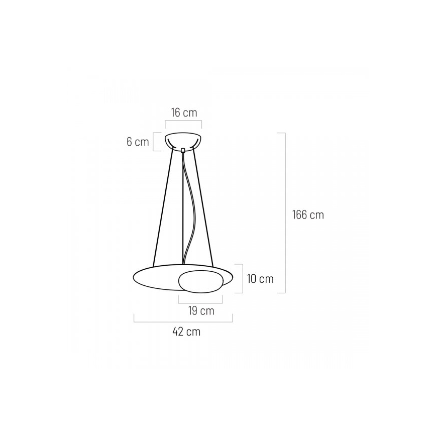 LED Kronleuchter an Kabel PETIT LED/12W/230V schwarz