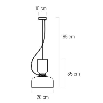 Hängeleuchte ABEL 2xE27/11W/230V Durchschn. 28 cm Cremefarbe