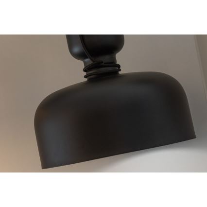 Hängeleuchte ABEL 2xE27/11W/230V Durchschn. 28 cm schwarz