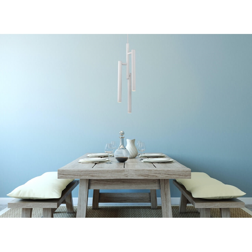 LED Kronleuchter an Kabel TUBULAR 3xLED/5W/230V weiß