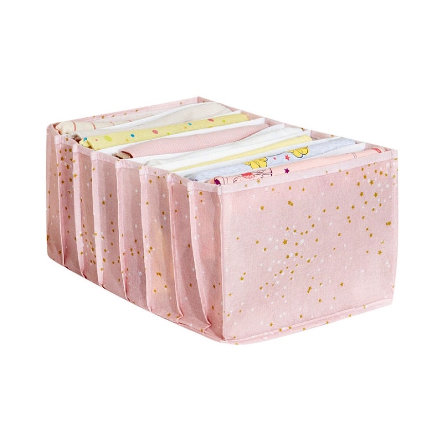 Kleiderschrank-Aufbewahrungsbox 37,5x24,5x17,5 cm rosa