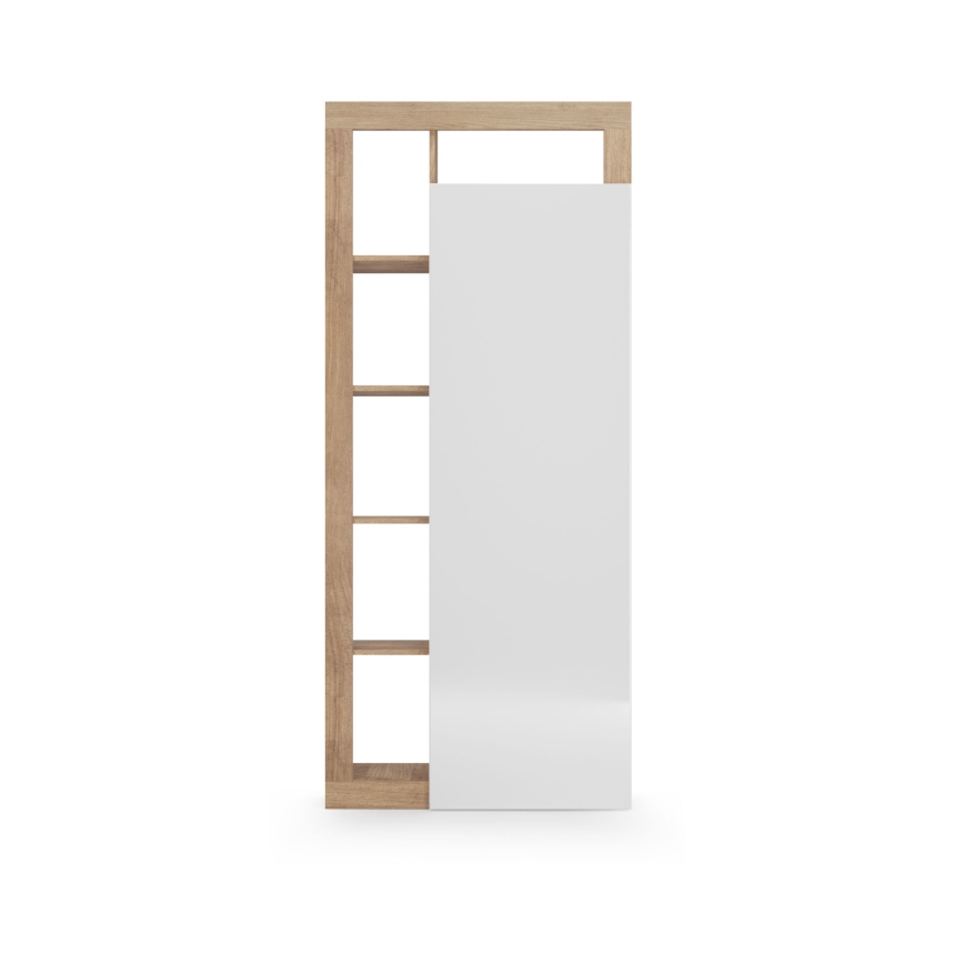 Kleiderschrank LENOR 91x209 cm weiß/braun