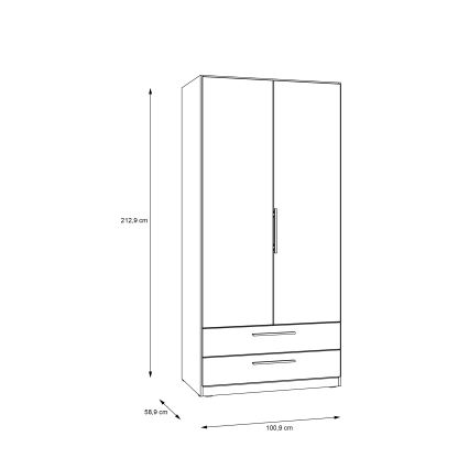 Kleiderschrank MARO 100x213 cm Artisan-Eiche