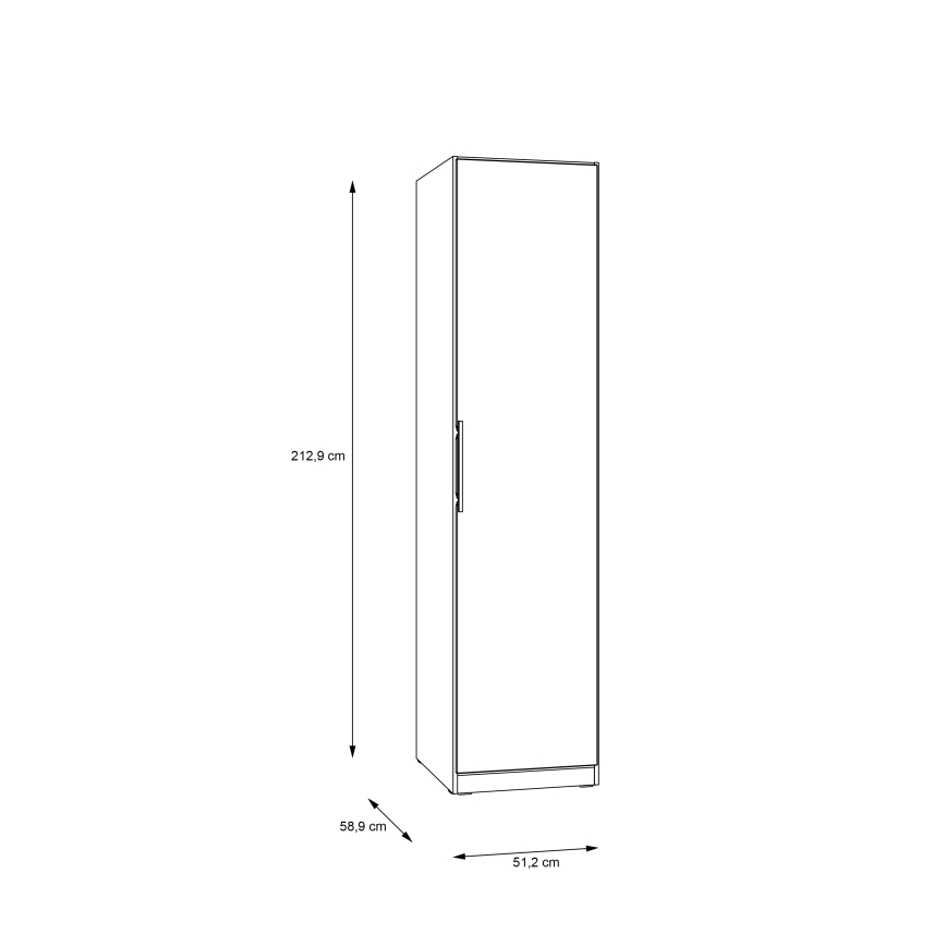 Kleiderschrank MARO 51x213 cm Artisan-Eiche