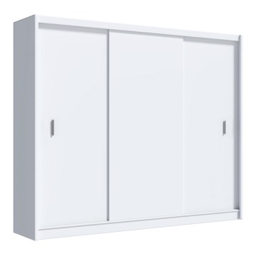 Kleiderschrank mit Schiebetüren SAPHIRA 250x215 cm Weiß