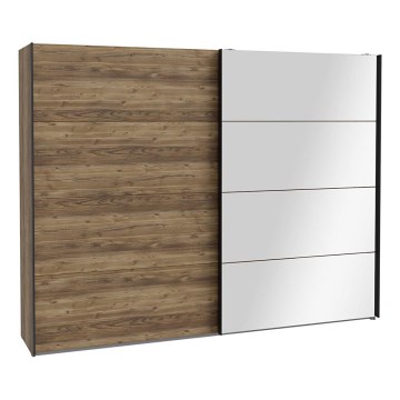Kleiderschrank mit Spiegel OREN 270x210 cm Eiche Artisan