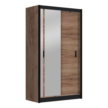 Kleiderschrank mit Spiegel SABRINA 120x215 cm Eiche Craft