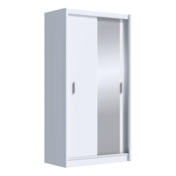 Kleiderschrank mit Spiegel SABRINA 120x215 cm Weiß