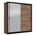 Kleiderschrank mit Spiegel SABRINA 180x215 cm Eiche Craft