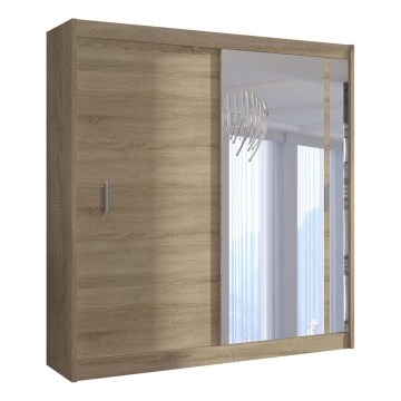 Kleiderschrank mit Spiegel SABRINA 180x215 cm Sonoma-Eiche