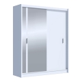 Kleiderschrank mit Spiegel SABRINA 180x215 cm Weiß