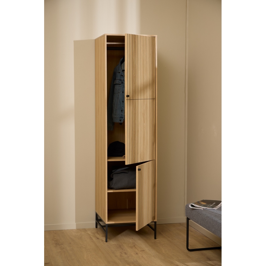 Kleiderschrank OLIVIA 51x200 cm, Eiche