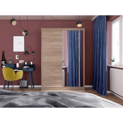 Kleiderschrank mit Spiegel SABRINA 150x215 cm Sonoma-Eiche