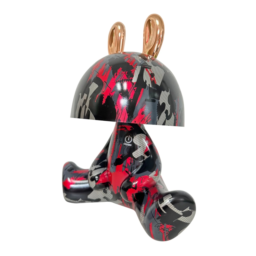 Kleine, dimmbare LED-Kinderleuchte mit Touch-Funktion FANCY LED/2,5W/3,7V 1200 mAh schwarz/rot