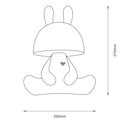 Kleine, dimmbare LED-Kinderleuchte mit Touch-Funktion FANCY LED/2,5W/3,7V 1200 mAh schwarz/rot