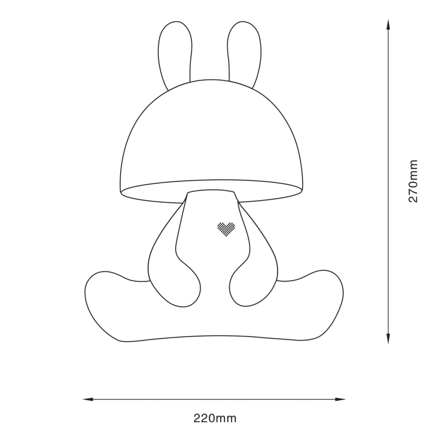 Kleine, dimmbare LED-Kinderleuchte mit Touch-Funktion FANCY LED/2,5W/3,7V 1200 mAh schwarz/rot