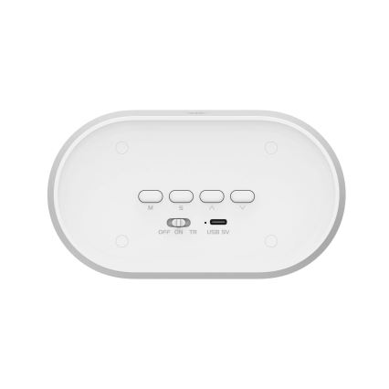Kleine dimmbare LED-Nachtleuchte mit Wecker KAJA LED/1,3W/5V 3000K